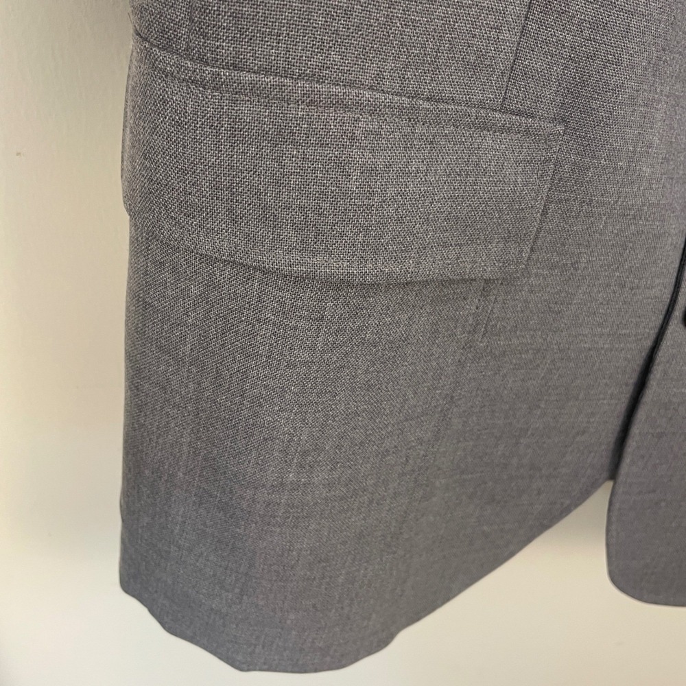 London Fog Mens Blazer 44R Gray Two Button Gold Accents Classic Made‎ in USA - Picture 10 of 11